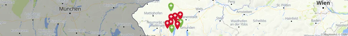 Map view for Pharmacies emergency services nearby Frankenburg am Hausruck (Vöcklabruck, Oberösterreich)